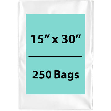 LDPE 3Mil Clear Poly Bags 15X30 inches 2000 Bags